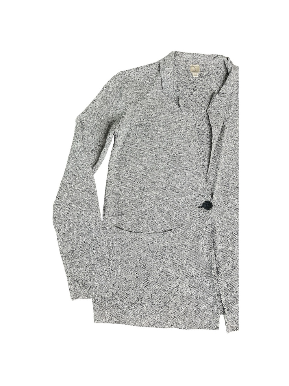 TRISTAN Knit Single Button Blazer Cardigan Sweater Blue Melange Small Utility - Picture 7 of 12
